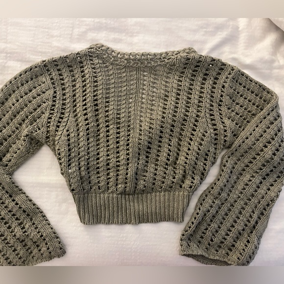 Jonathan Simkhai Nile Crochet Crop Sweater, Size M - Picture 5 of 6